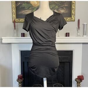 BKMGC Women's Black Blouse Shirt Top Size XL